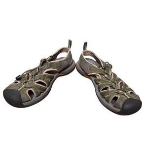 Keen Whisper Waterproof Hiking Sport Sandals Size 9.5 Hiking Shoes Utility Green